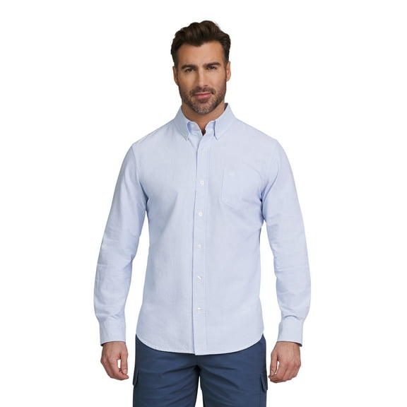 Chaps Men's & Big Men's Seacoast Wash Button Down Oxford Shirt with Long Sleeves, Sizes S-2XL