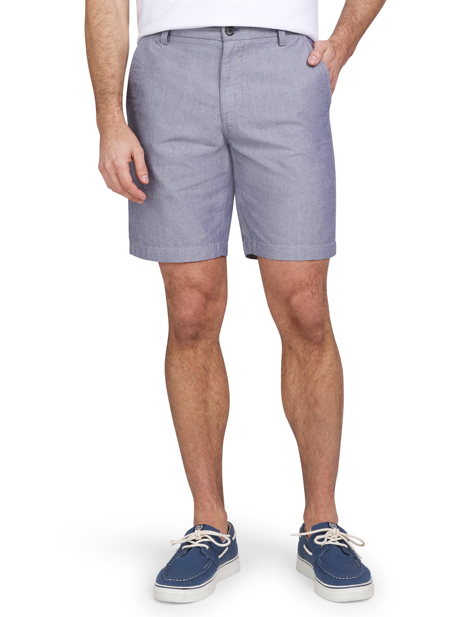 Chaps Men's & Big Men's Seacoast Wash Cotton Oxford Shorts, 9" Inseam