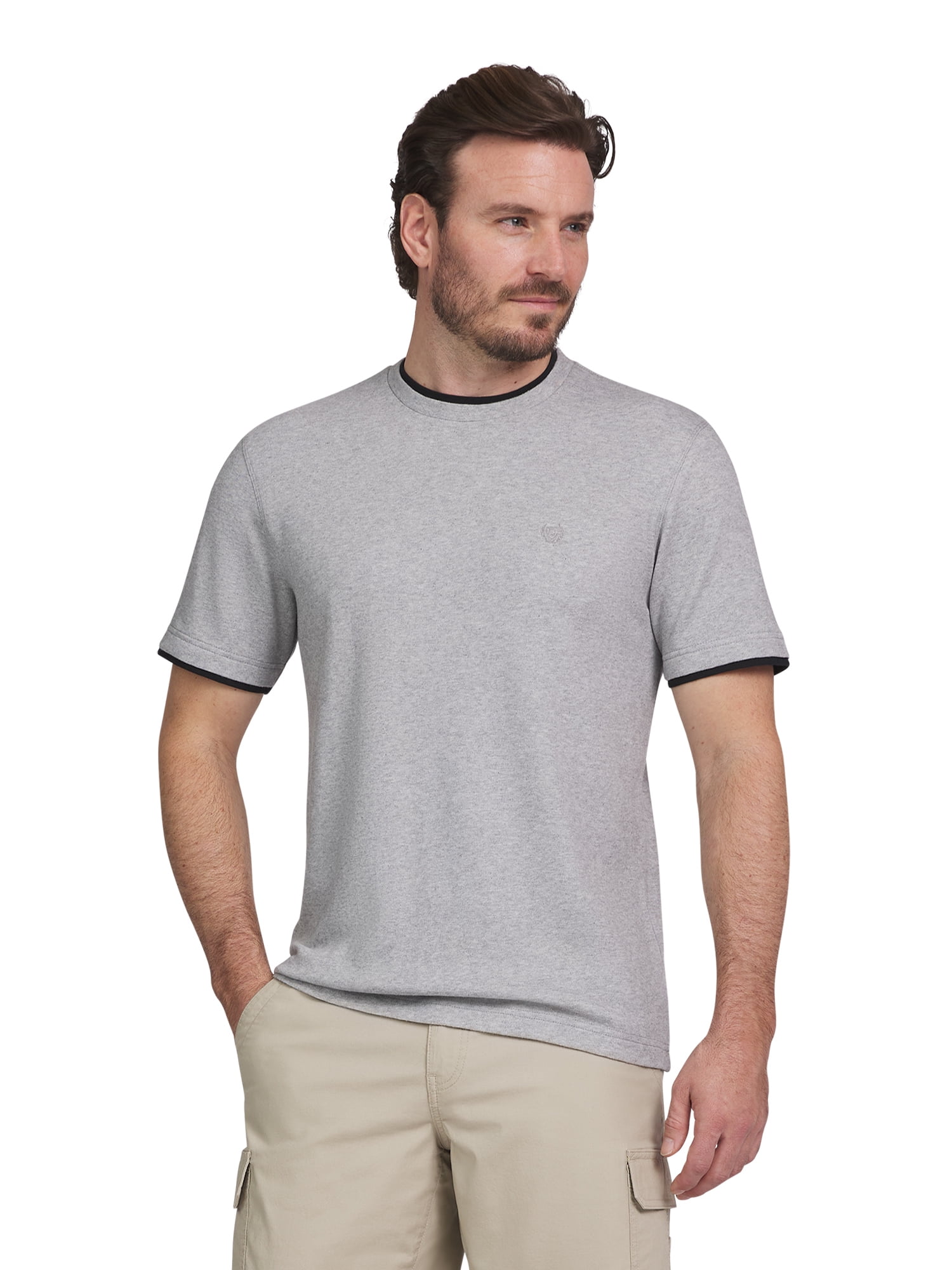 slub knit crew neck t shirt