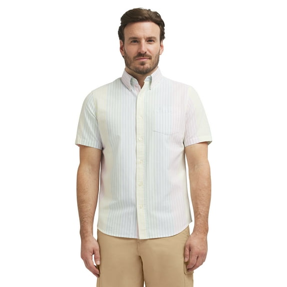 Chaps Men's & Big Men's Seacoast Wash Oxford Shirt with Short Sleeves, Sizes S-2XL