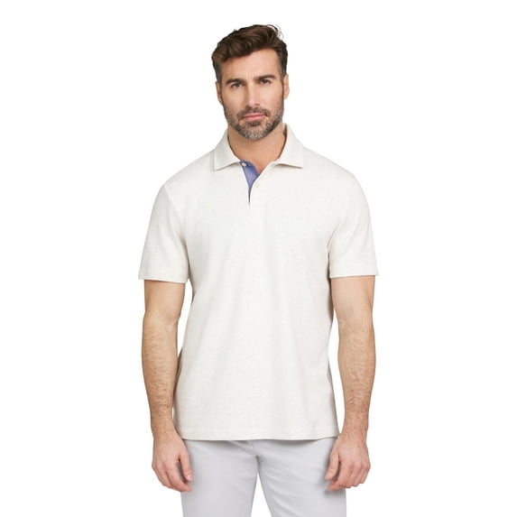 Chaps Men's & Big Men's Seacoast Wash Slub Pique Polo Shirt with Short Sleeves, Sizes S-2XL