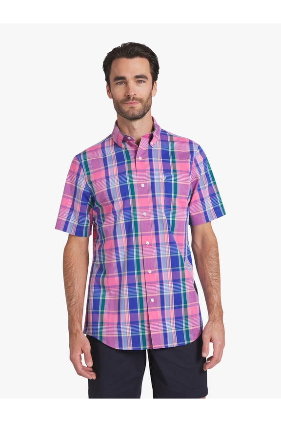 Men's & Big Men's Short Sleeve Easy Care Stretch Poplin Shirt, Sizes S-3XL