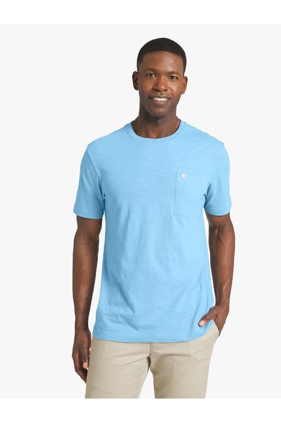 Men's & Big Men's Short Sleeve Slub Pocket T-Shirt, Sizes S-3XL