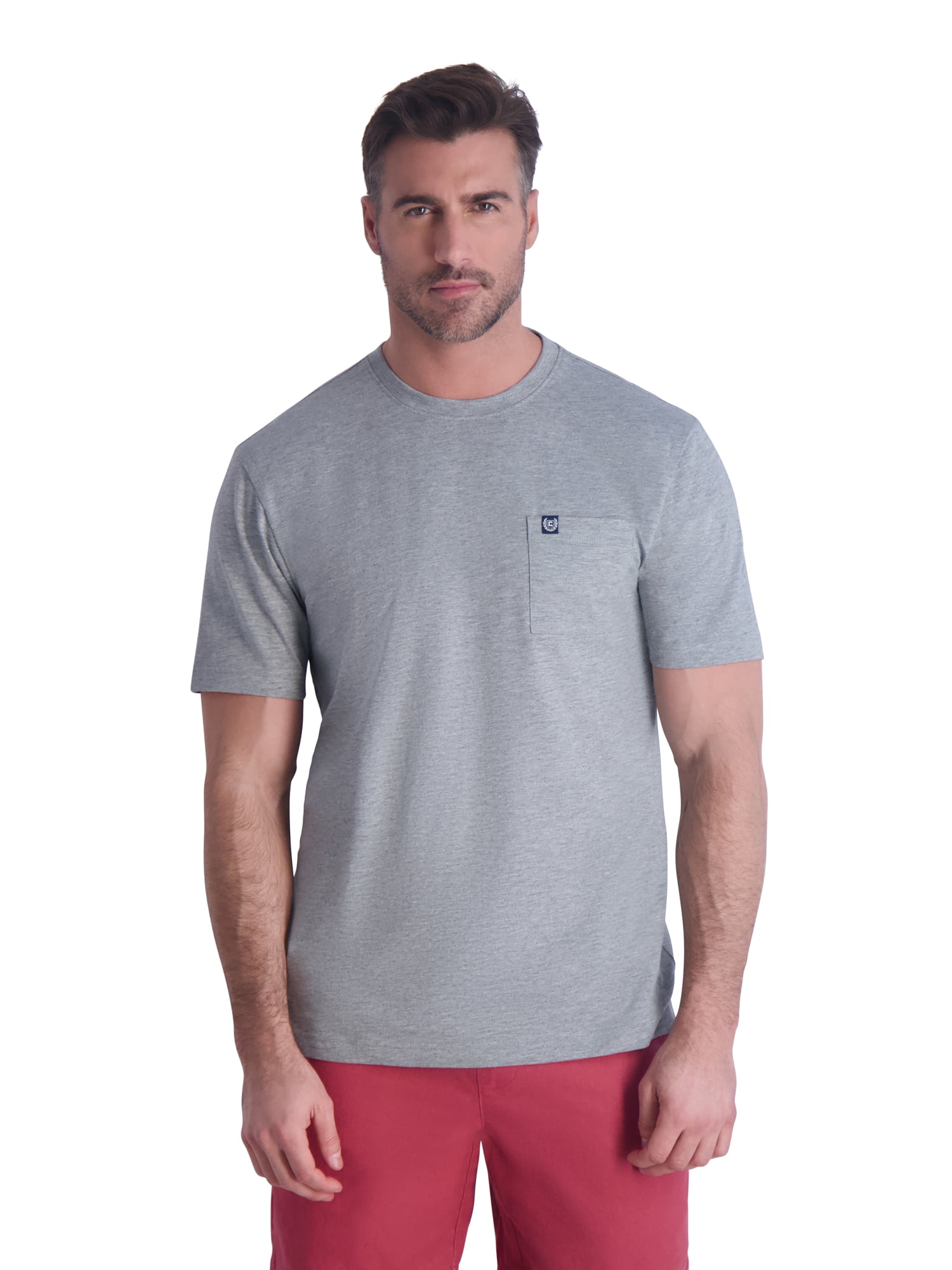 Chaps Men's & Big Men's Short Sleeve Soft Slub Jersey Pocket T-Shirt ...