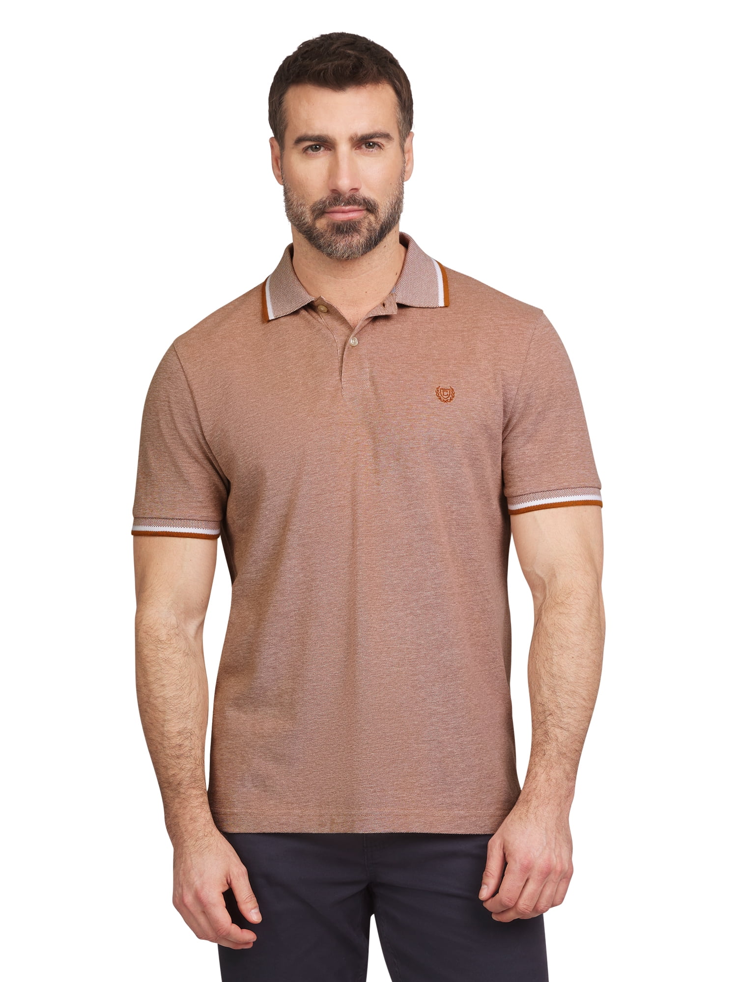 Chaps Men s Big Men s Short Sleeve Stretch Cotton Polo Shirt Sizes S 2XL Walmart
