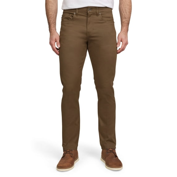 Chaps Men's & Big Men's Slim Straight Fit 5-Pocket Khaki Pants