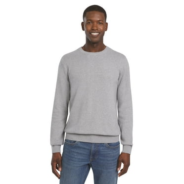 Chaps Men's & Big Men's Solid Cotton Crewneck Sweater, Sizes S-2XL