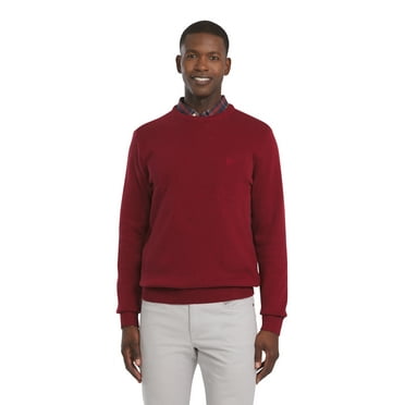Chaps Men's & Big Men's Solid Cotton Crewneck Sweater, Sizes S-2XL