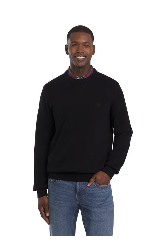 Men's & Big Men's Solid Cotton Crewneck Sweater, Sizes S-2XL