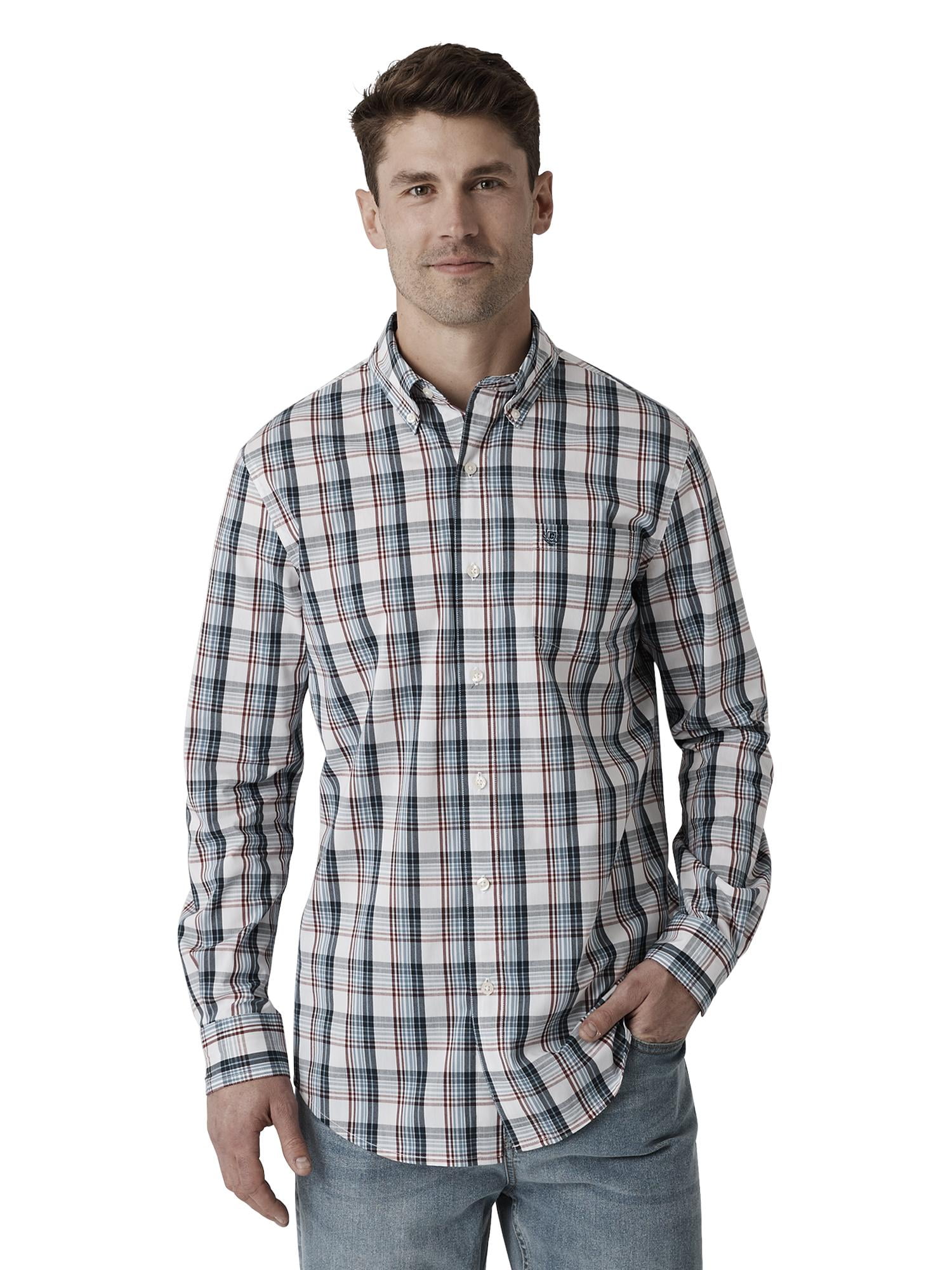 Chaps Men's & Big Men's Stretch Long Sleeve Button Down Soft Cotton Shirt