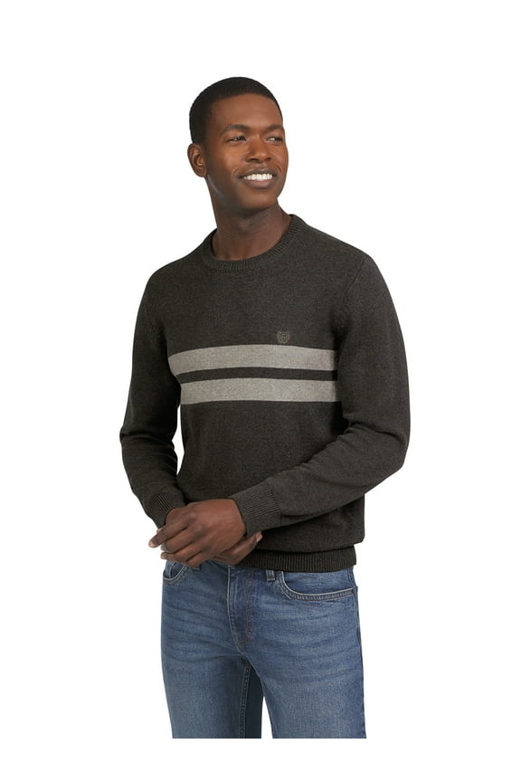 Men's & Big Men's Striped Cotton Crewneck Sweater, Sizes S-2XL