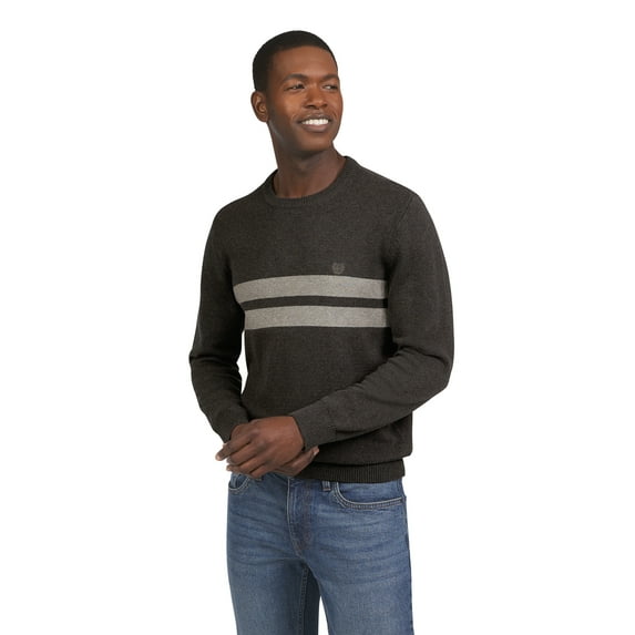 Chaps Men's & Big Men's Striped Cotton Crewneck Sweater, Sizes S-2XL