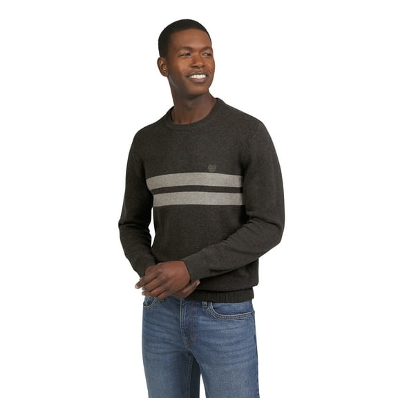 Chaps Men's & Big Men's Striped Cotton Crewneck Sweater, Sizes S-2XL