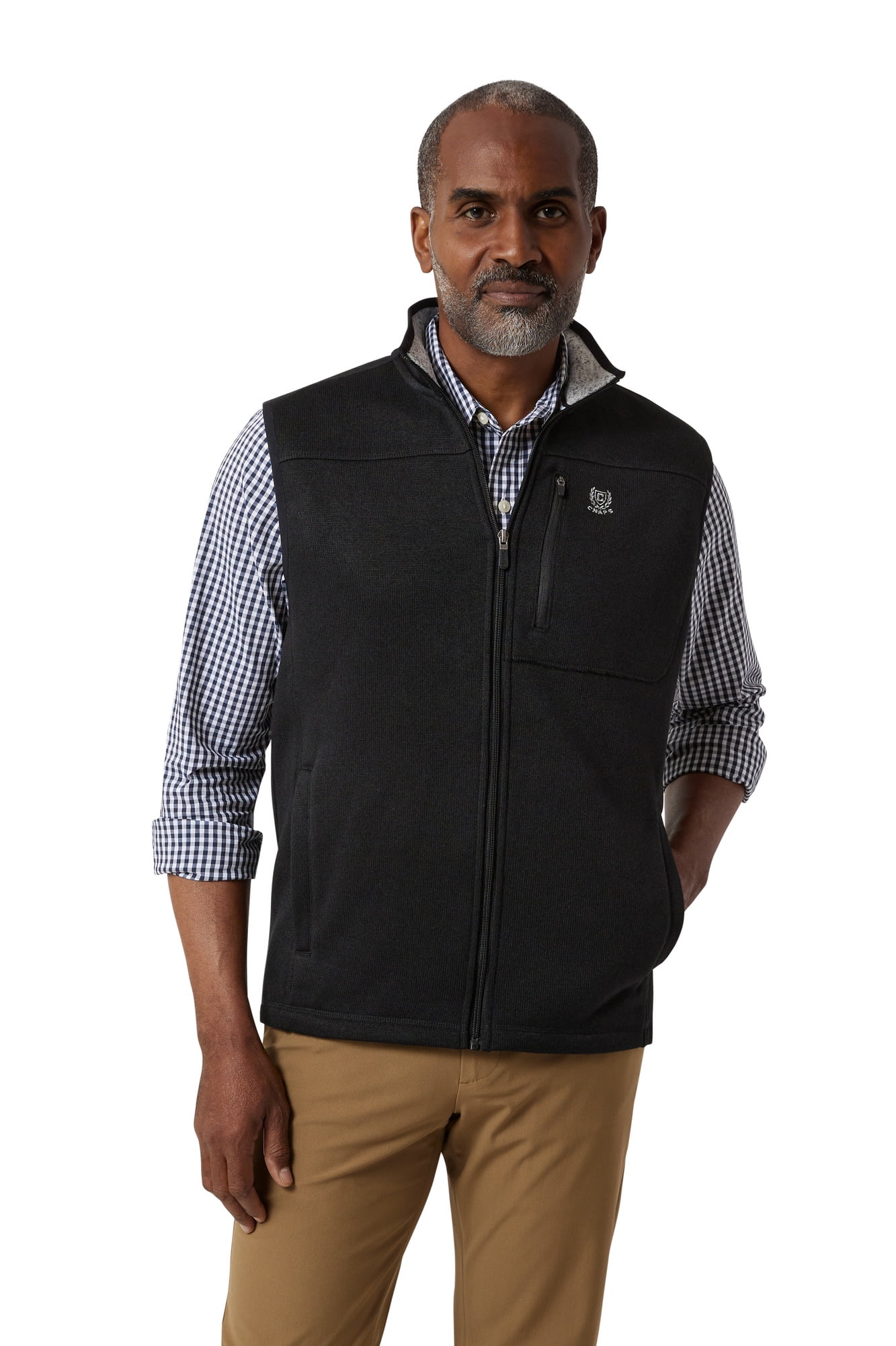 Chaps Men s Big Men s Sweater Fleece Vest Walmart