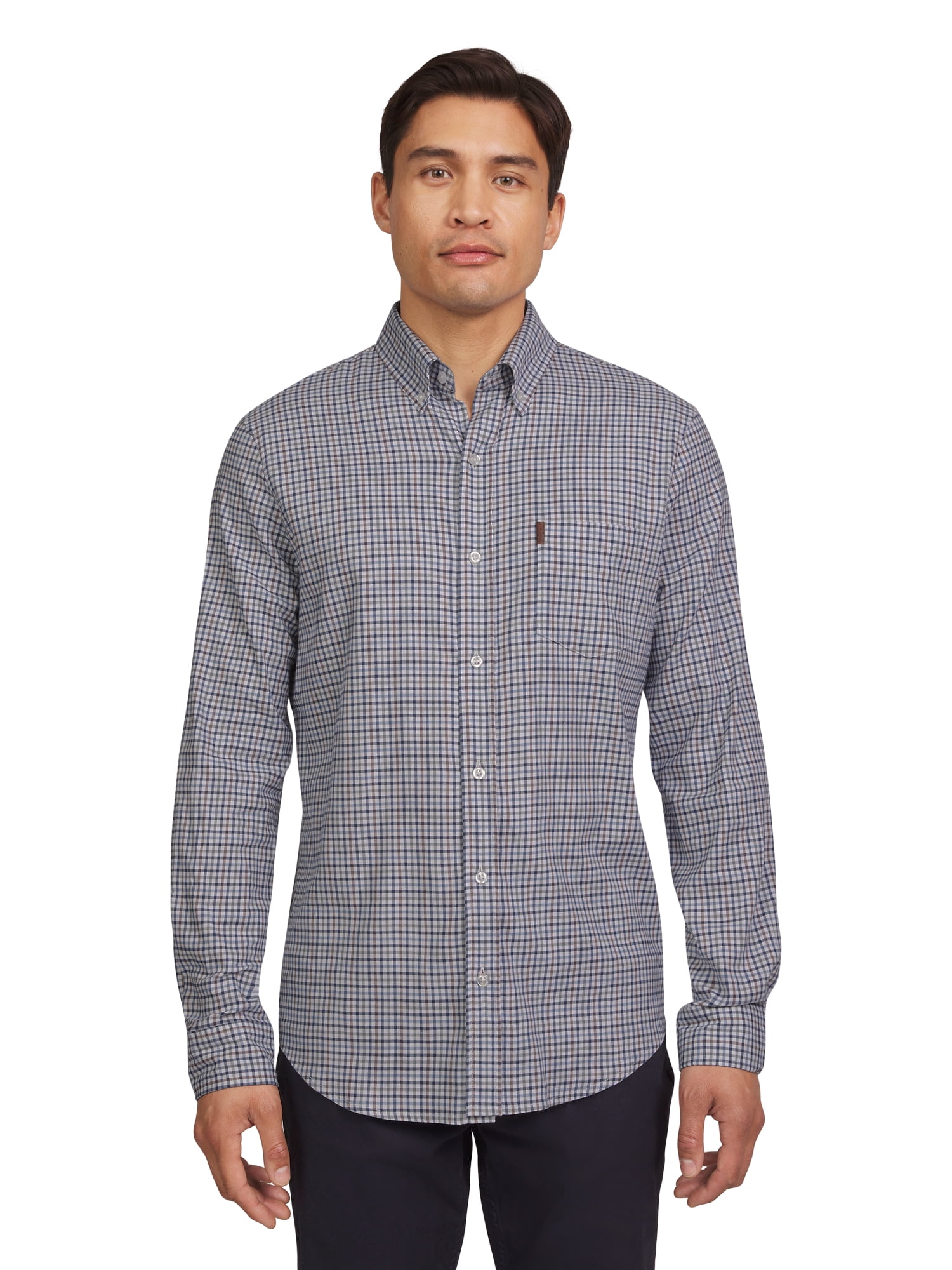 Chaps Men's & Big Men's Untucked Long Sleeve ButtonDown Shirt, Sizes S