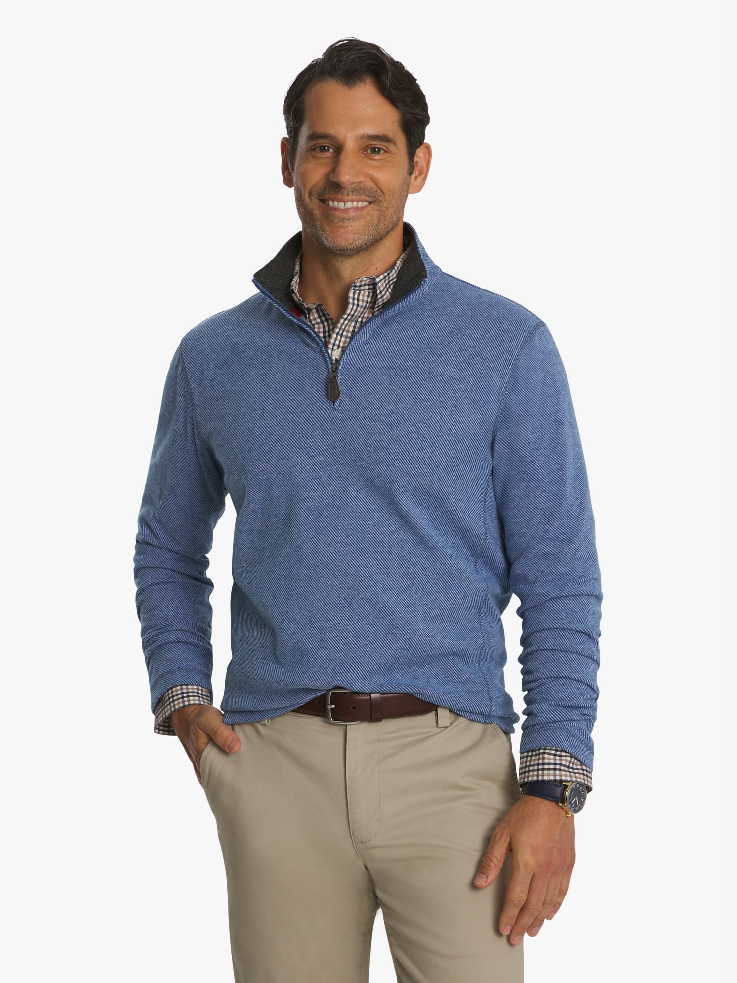 トップス cha Chaps Men's & Big Men's Woodland Quarter Zip Sweater, Sizes S-2XL