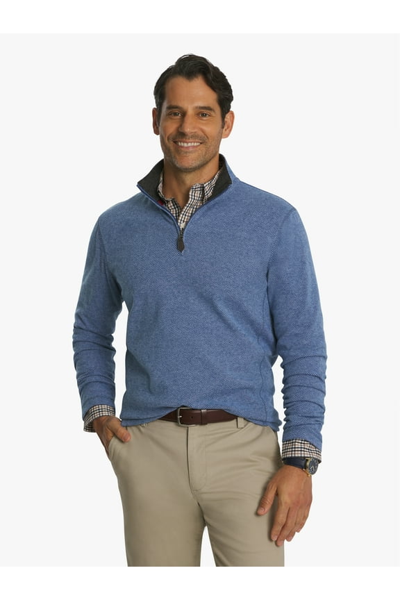 Men's & Big Men's Woodland Quarter Zip Sweater, Sizes S-2XL