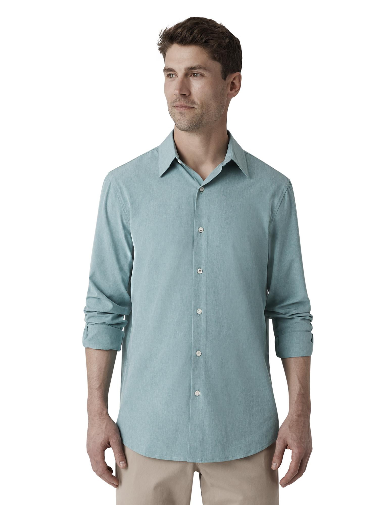 Chaps Men's & Big Men's Wrinkle Resistant Stretch Long Sleeve Button Down Shirt
