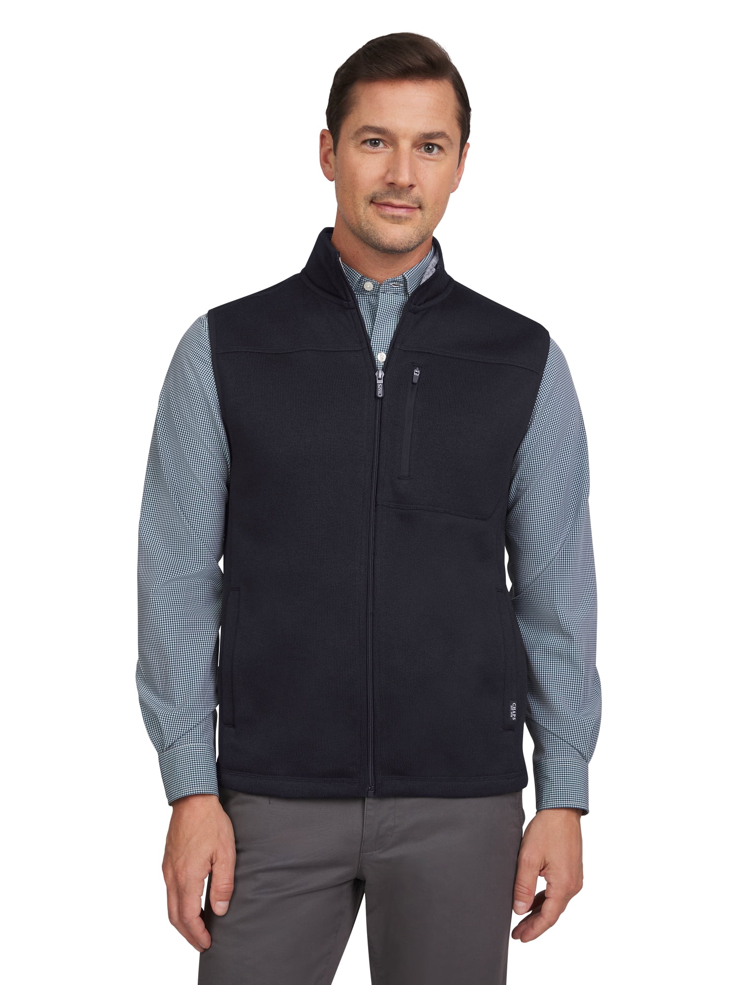 Chaps Men's & Big Men's Zip Up Sweater Fleece Vest
