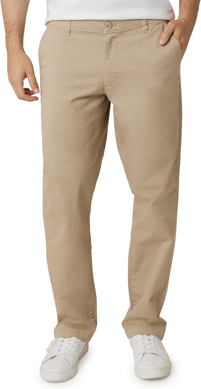 Chaps Men's Big and Tall Khaki Pants Classic Straight Fit Casual Pant Comfort Stretch Chinos
