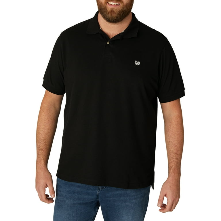 Big and tall black polo shirts top