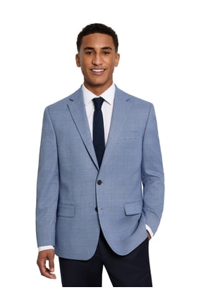 Men's Blue Plaid Sport Coat, Sizes 40R-48L