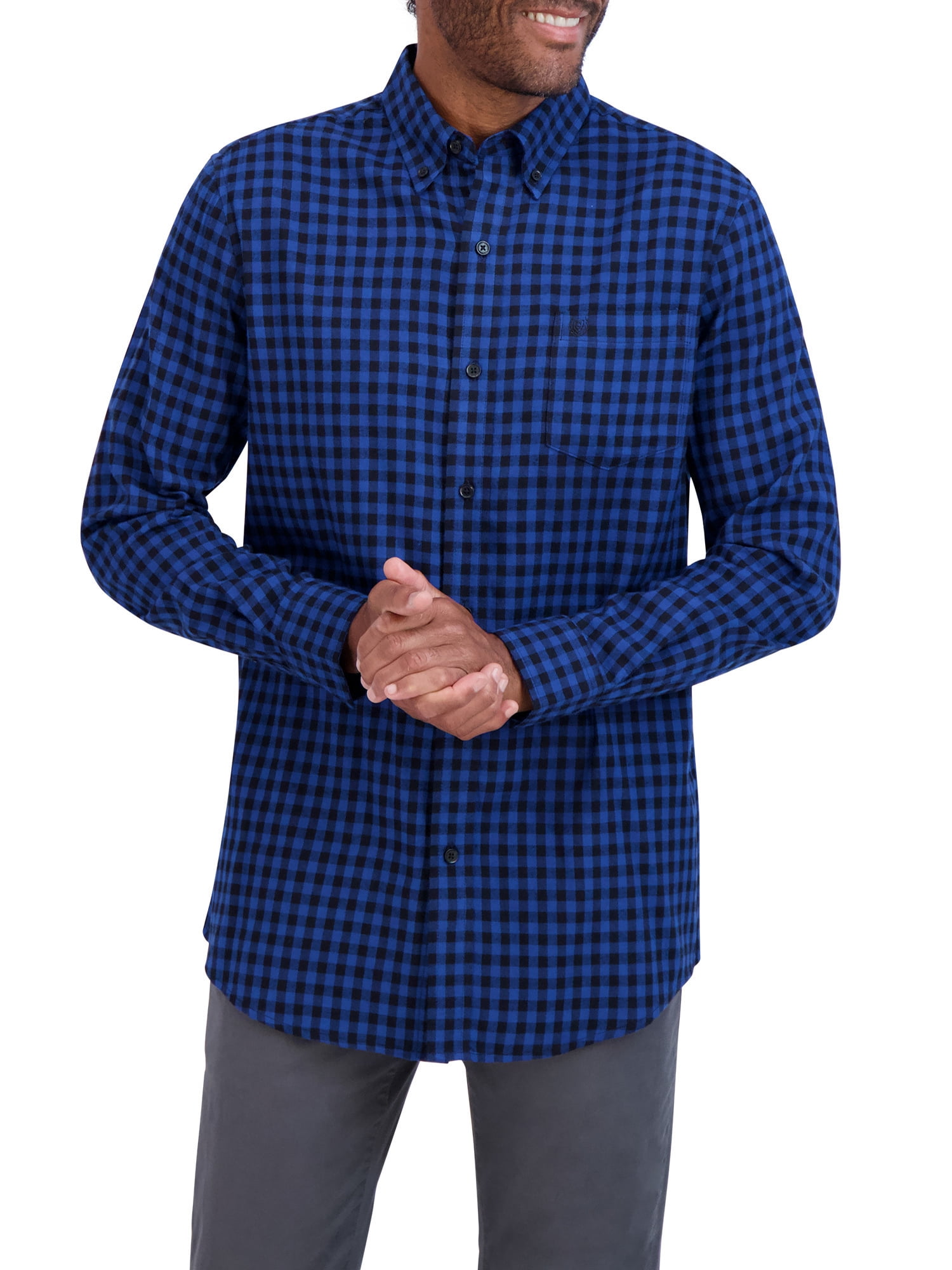 Chaps Men's Brushed Cotton Long Sleeve Woven Shirt Sizes XS up to 4XB