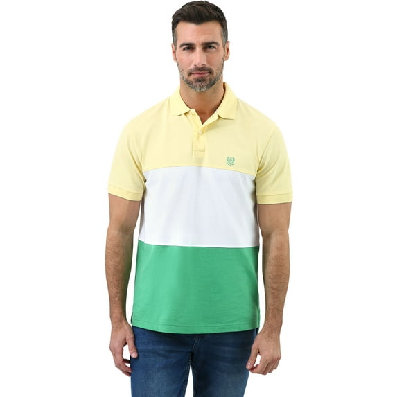 Chaps Men's Classic Fit Colorblocked Pique Polo Shirt, Sizes XS-4XB