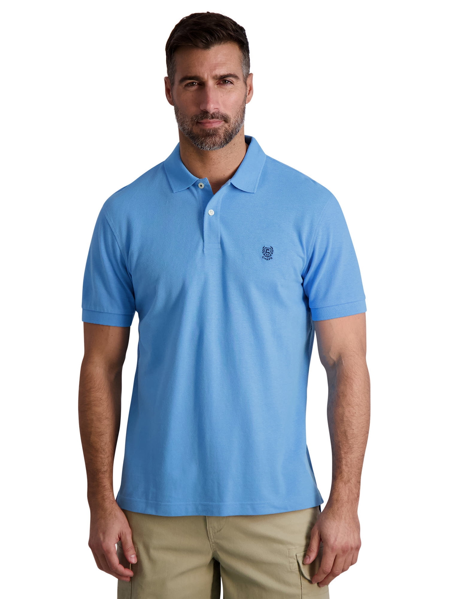Chaps Men’s Classic Fit Everyday Solid Pique Polo Shirt, Sizes XS-4XB ...
