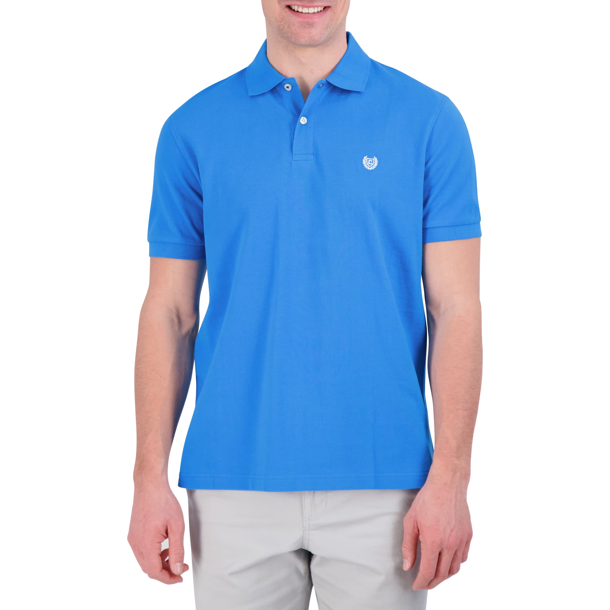 Chaps Men's Classic Fit Short Sleeve Cotton Everyday Solid Pique Polo Shirt  