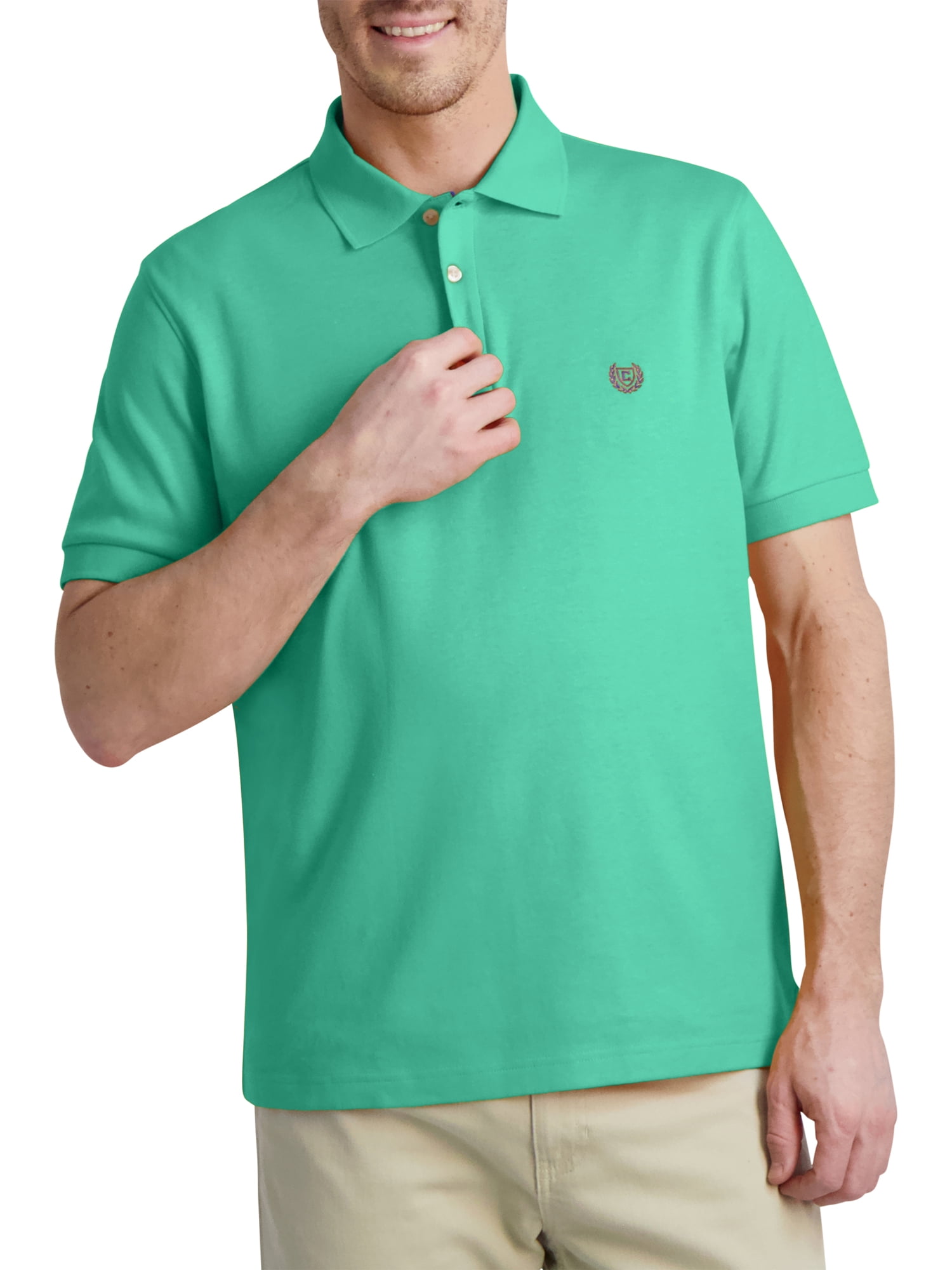 Chaps Men's Classic Fit Sleeve Cotton Solid Interlock Jersey Walmart.com