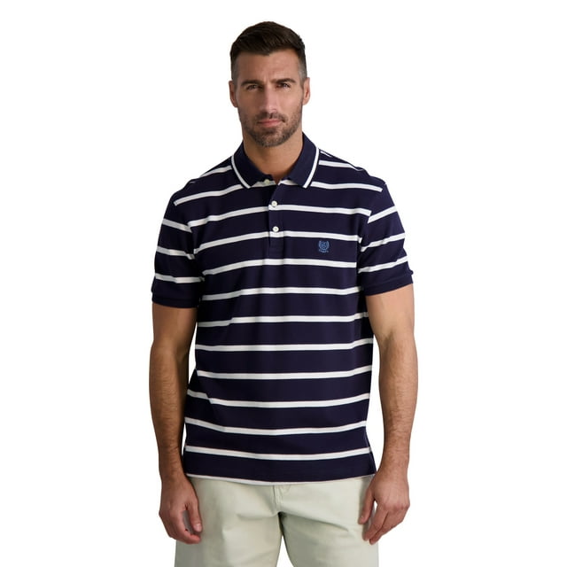 Chaps Men's Classic Fit Striped Cotton Jersey Polo Shirt, Sizes XS-4XB ...