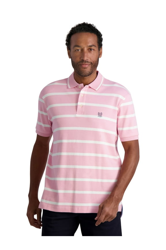Men's Classic Fit Striped Cotton Jersey Polo Shirt, Sizes XS-4XB