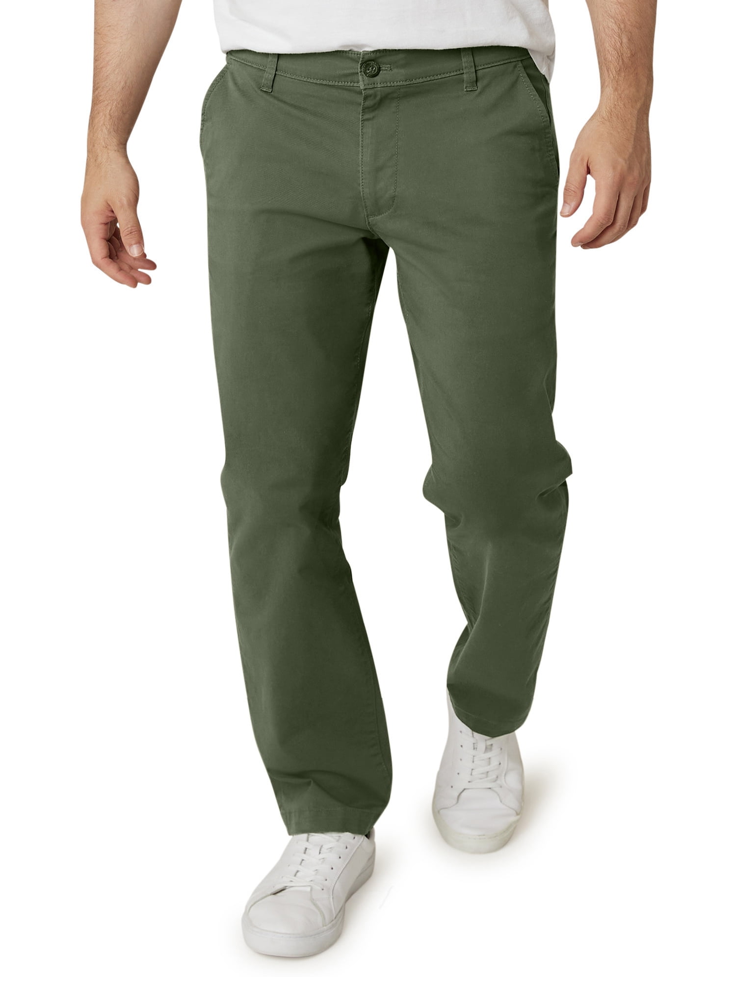 Chaps Men's Classic Stretch Straight Fit Flat Front Chino Pant - Sizes ...