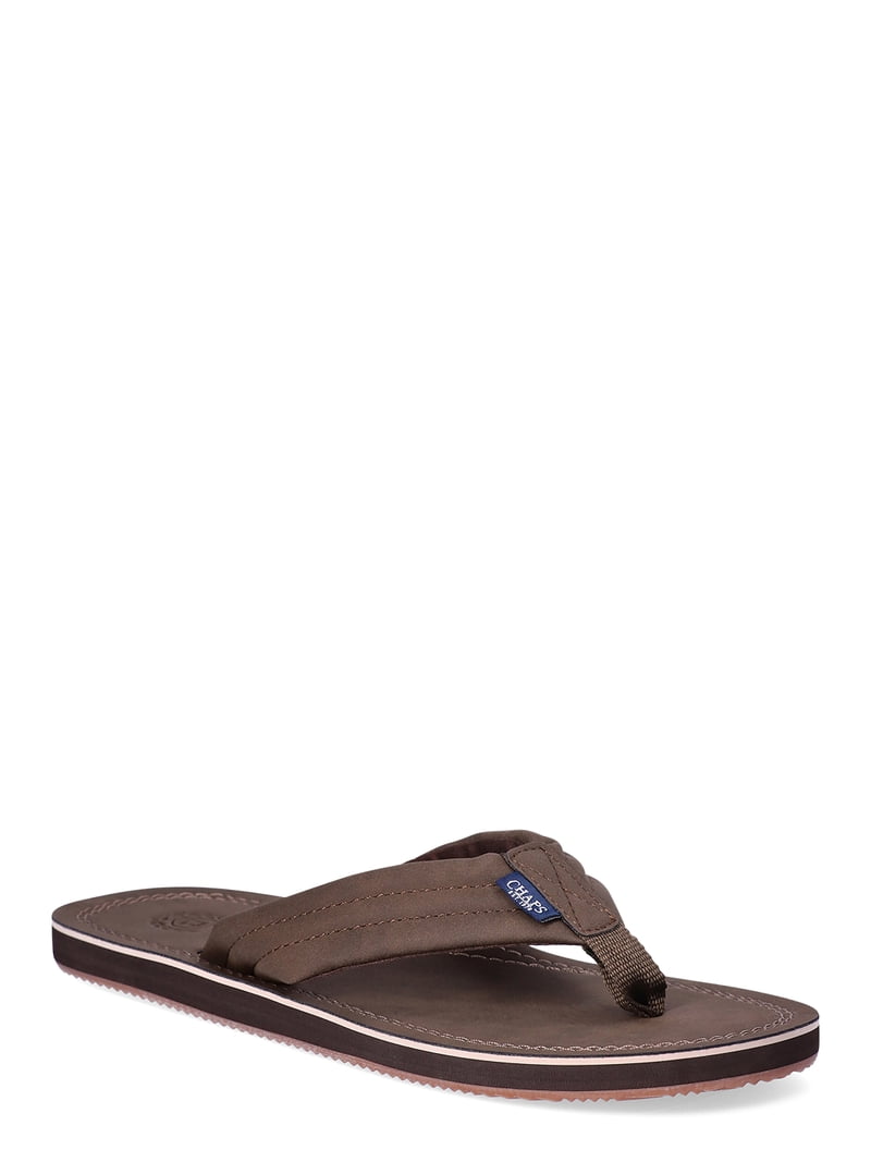 チャップアップ Chaps men's Clint Sandals - T-Strap Flip-Flops - Sizes 7-13