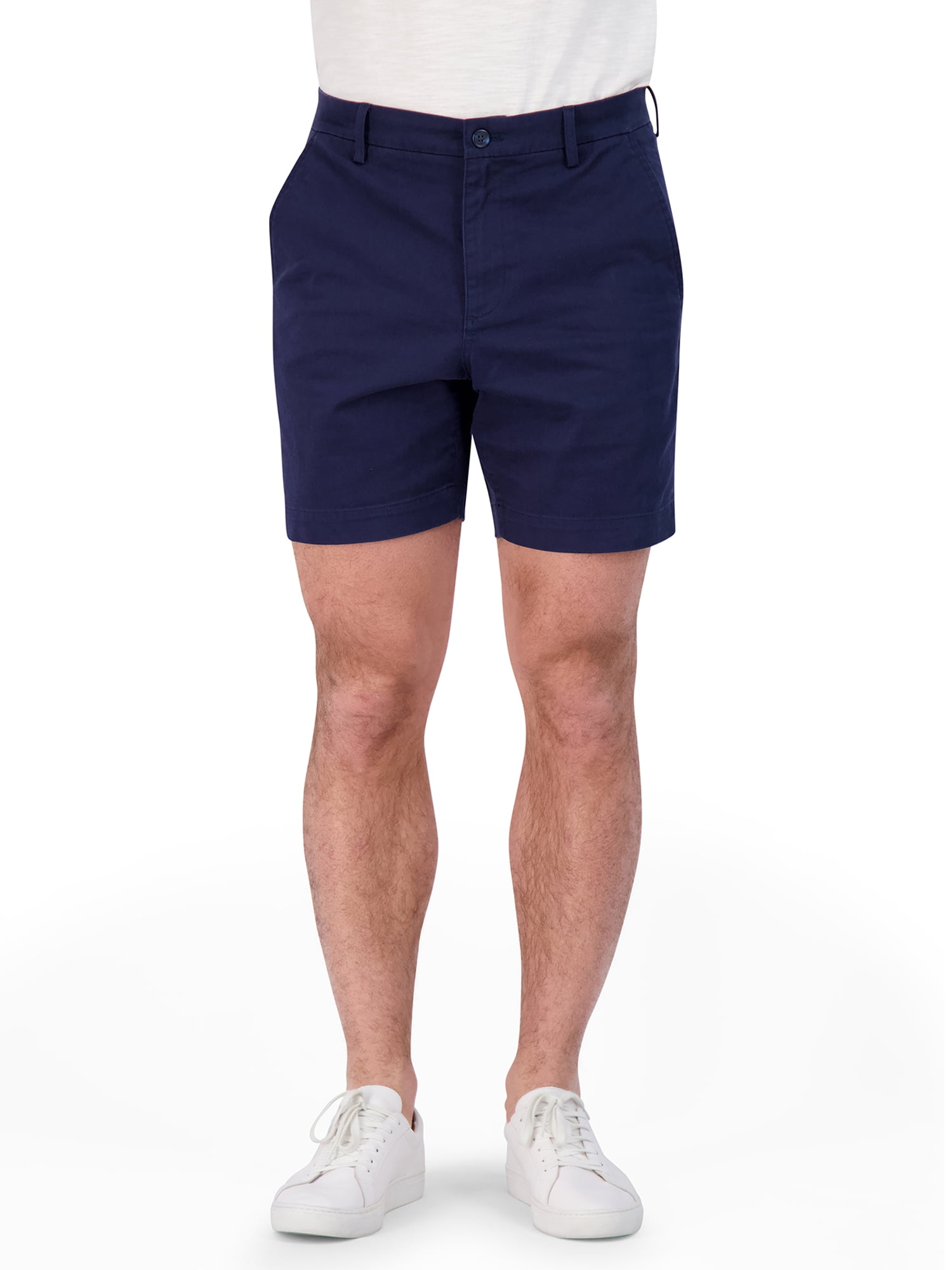 Chaps Men's Coastland Wash FlatFront Shorts with Stretch 7" Inseam