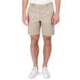 Chaps Men's Coastland Wash FlatFront Shorts with Stretch 9" Inseam