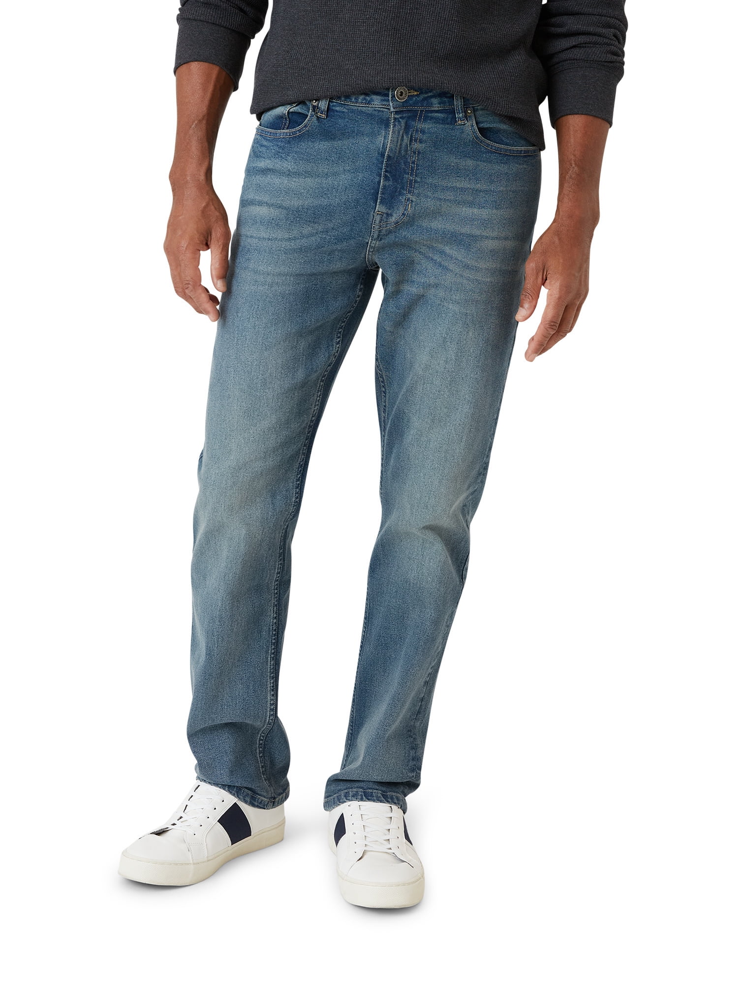 Chaps Men's Relaxed Fit Jeans - Comfort Stretch Denim Jeans - Classic Fit  Jeans for Men, Size 28W x 30L, Canal Wash at  Men's Clothing store