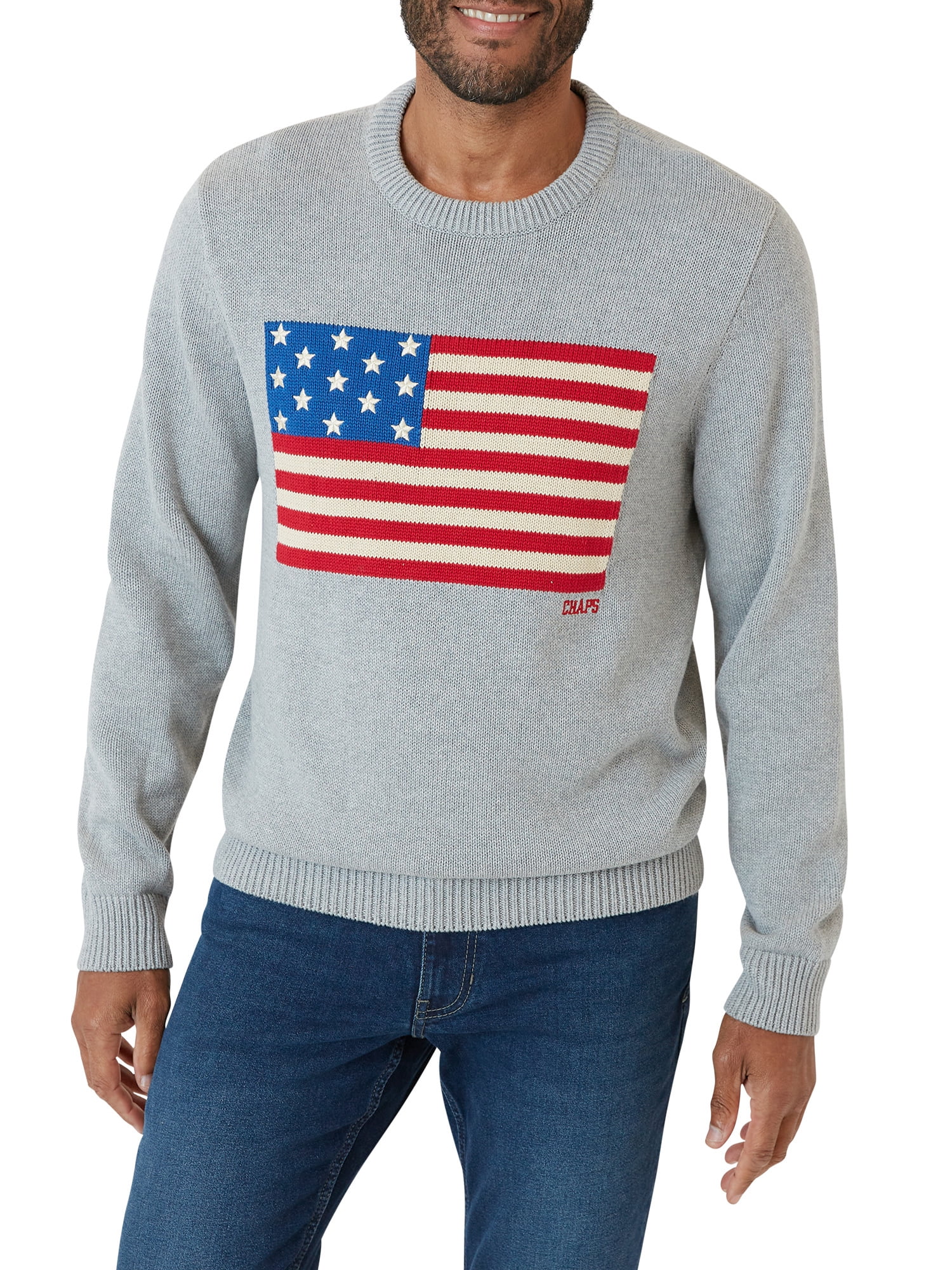 Chaps Men's Cotton Iconic Flag Sweater-Sizes XS up to 4XB - Walmart.com