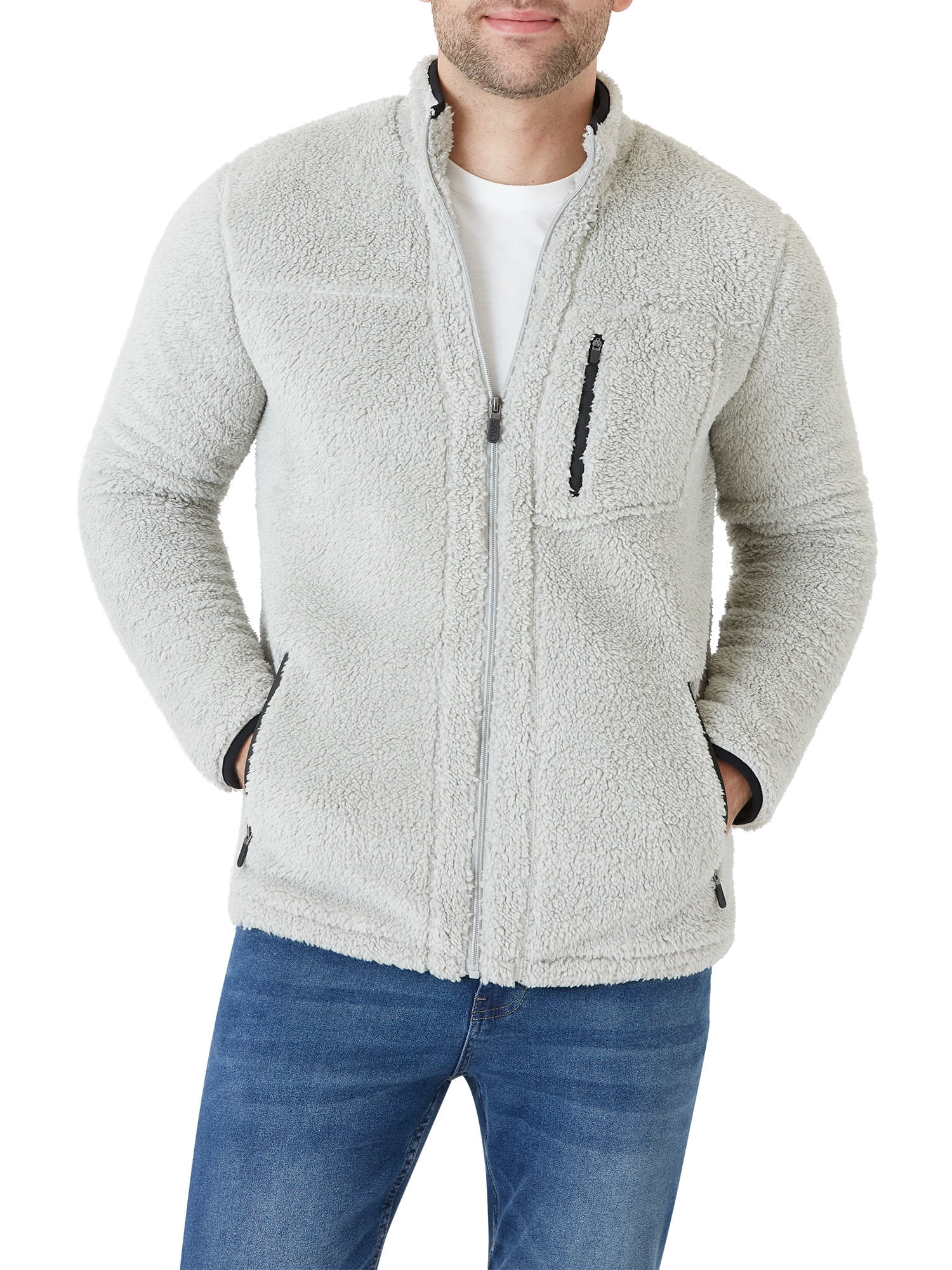 Chaps Men's Full Zip Mock Neck Sherpa - Sizes XS up to 4XB