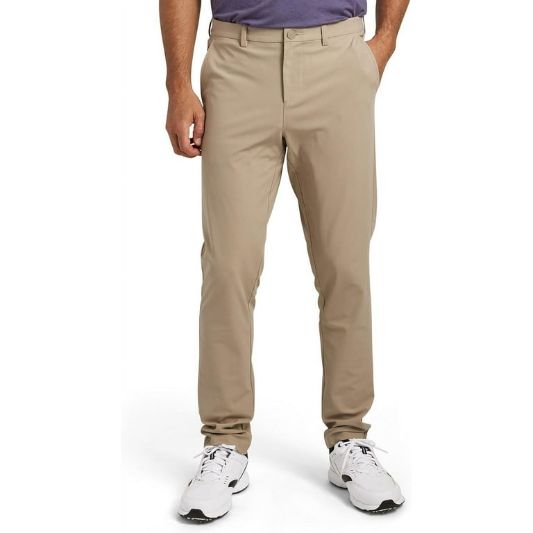 Chaps Men's Golf Pants - Casual Lightweight Comfort Stretch Khaki