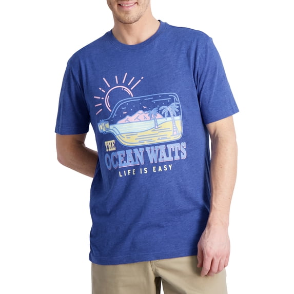 Chaps Men's Graphic Crewneck Tee with Short Sleeves