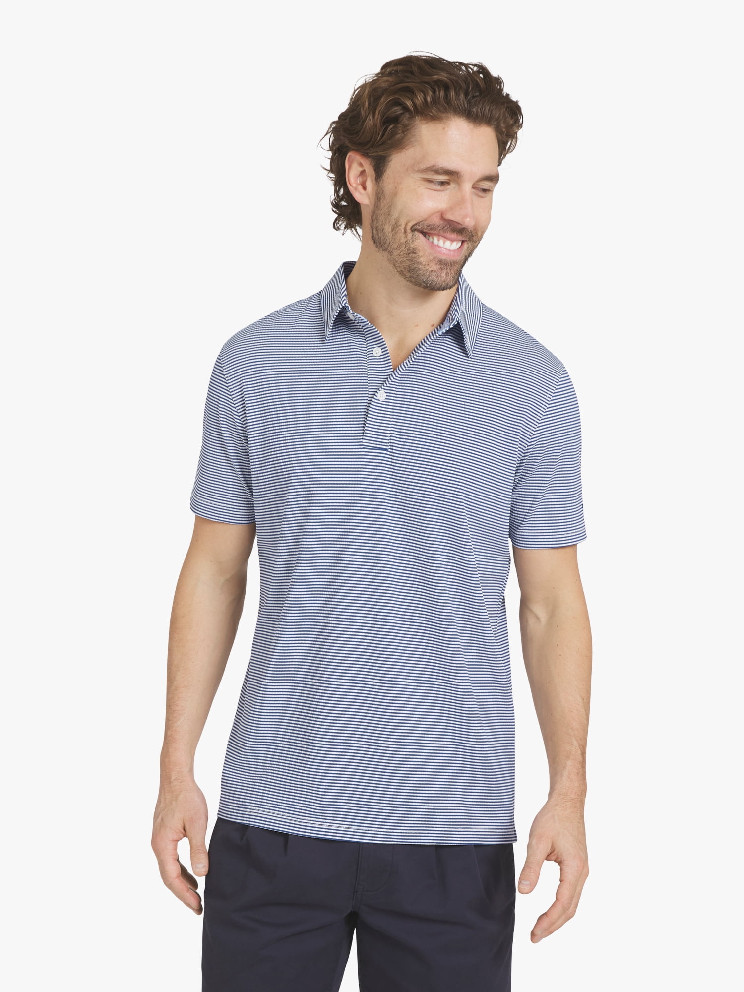 Chaps Men's Knit Seersucker Performance Polo, Sizes S - 2XL