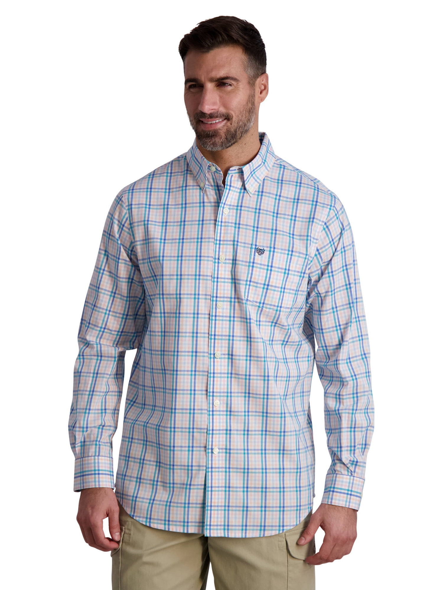 Chaps Men's Long Sleeve Button Down Shirt, Sizes XS-2XL - Walmart.com