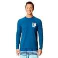 thumbnail image 1 of Chaps Men's Long Sleeve Graphic Rash Guard with UPF 50+, Sizes S-3XL, 1 of 3