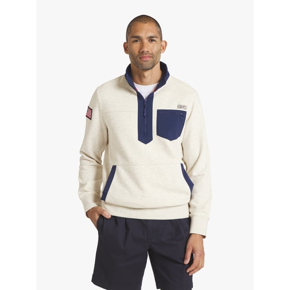 Chaps Men's Island French Terry Quarter Zip Sweatshirt, Sizes S - 2XL