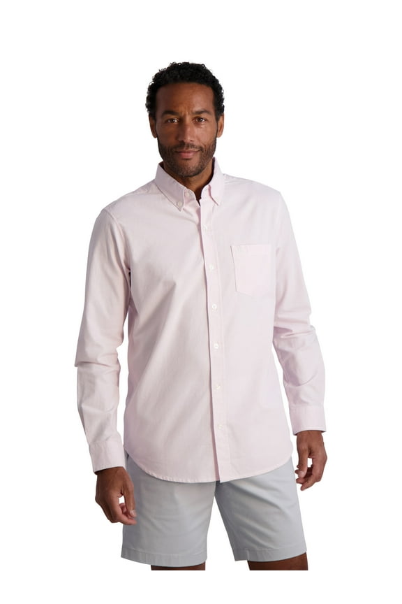 Men's Long Sleeve Oxford Button-Up Shirt, Sizes XS - 4XB