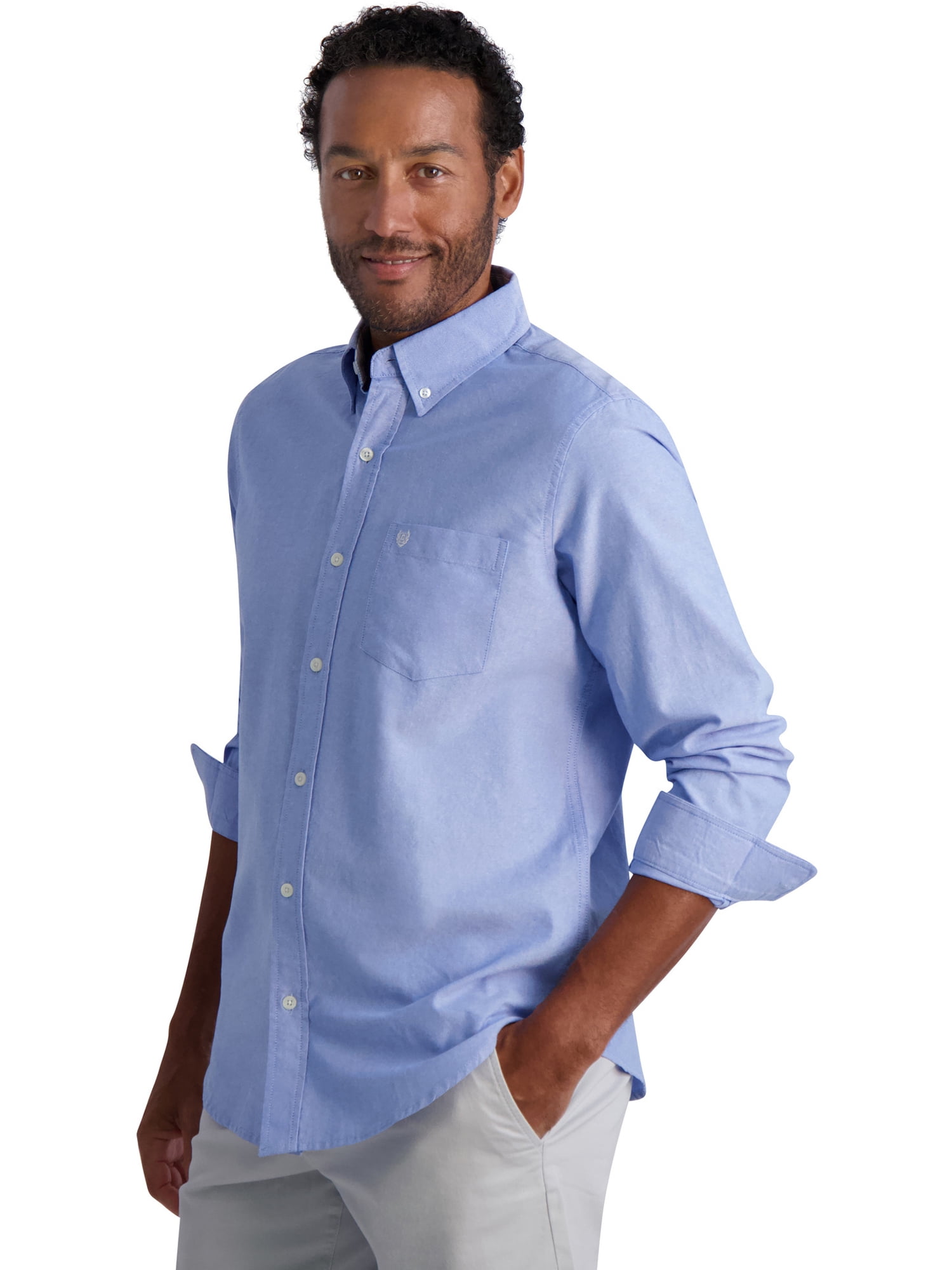 Chaps Men's Long Sleeve Oxford Button-Up Shirt, Sizes XS - 4XB