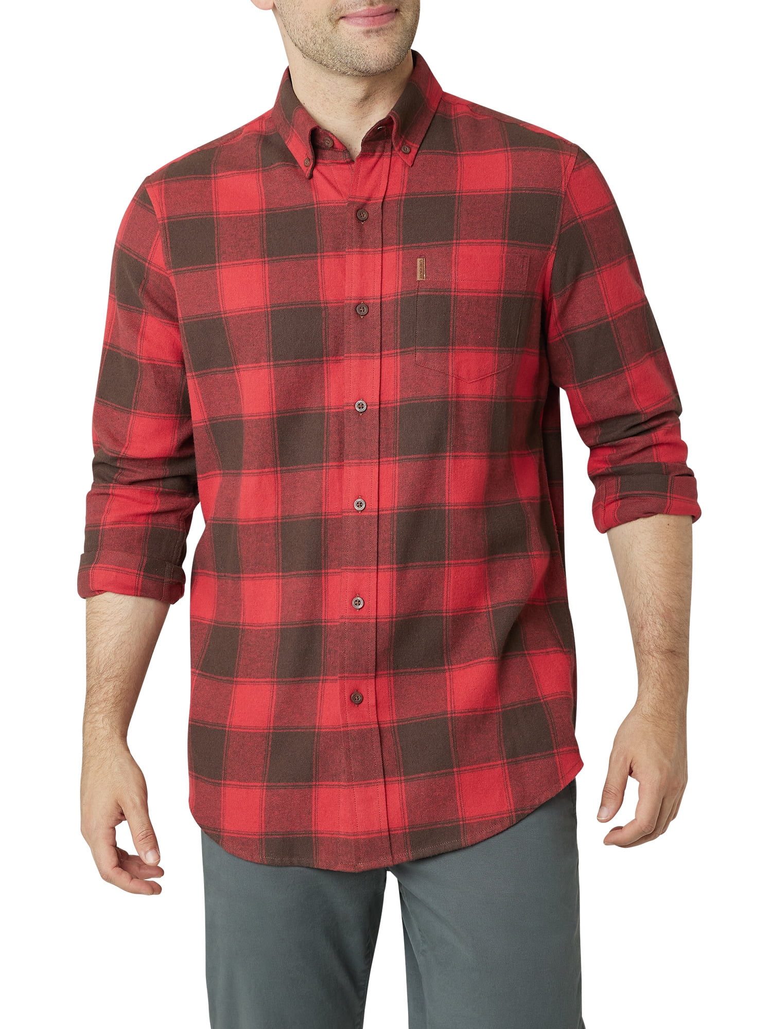 Chaps Men's Long Sleeve Performance Flannel ShirtSizes XS up to 4XB