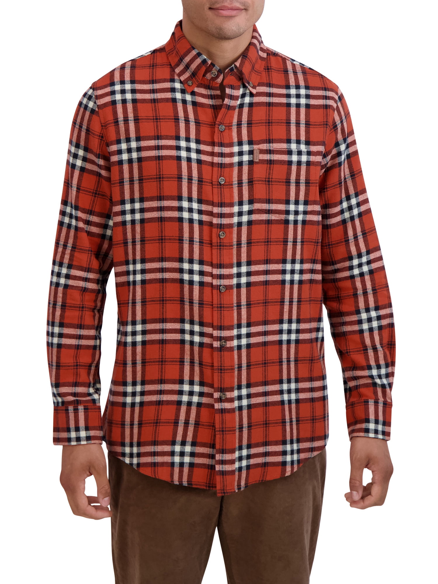 Chaps Men's Long Sleeve Performance Flannel ShirtSizes XS up to 4XB